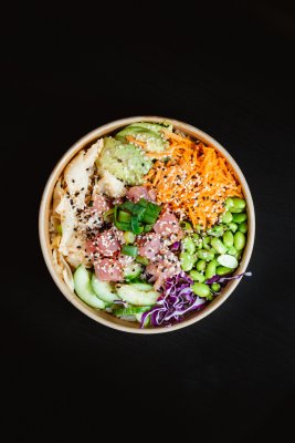 nice bowl of vibrant poke